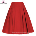 Grace Karin Women&#39;s High Stretchy Vintage Retro Red A-Line saia curta CL010451-2